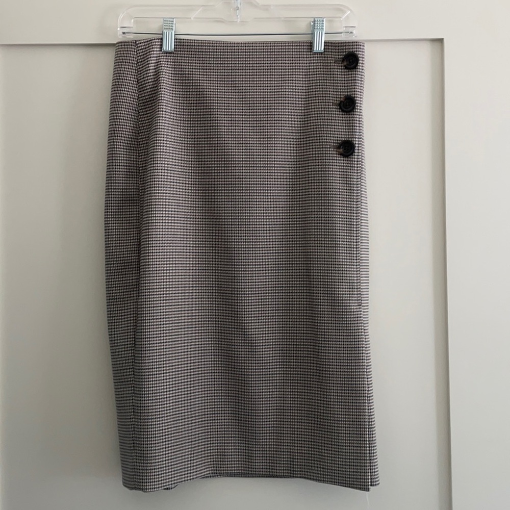 Ann Taylor Houndstooth Pencil Skirt